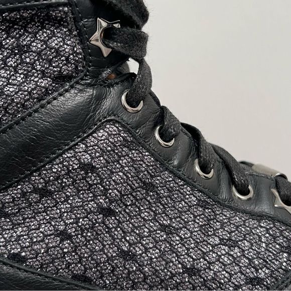 Authentic JIMMY CHOO Tokyo High Tops Sneakers Size 36 - Picture 9 of 16